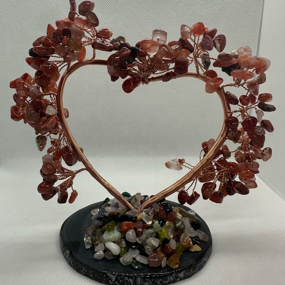 Heart-Shaped Gemstone Tree Decor - Picture 4 of 4